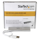 StarTech.com ST43004UA interface hub USB 3.2 Gen 1 (3.1 Gen 1) Type-A 5000 Mbit/s Silver, White