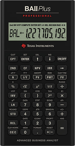 Texas Instruments BA II Plus calculator Pocket Financial Black